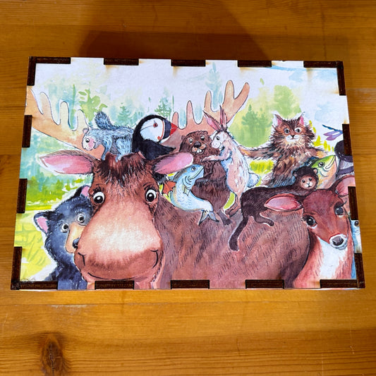 "We'll watch your treasures!" Moose and Friends Treasure Box