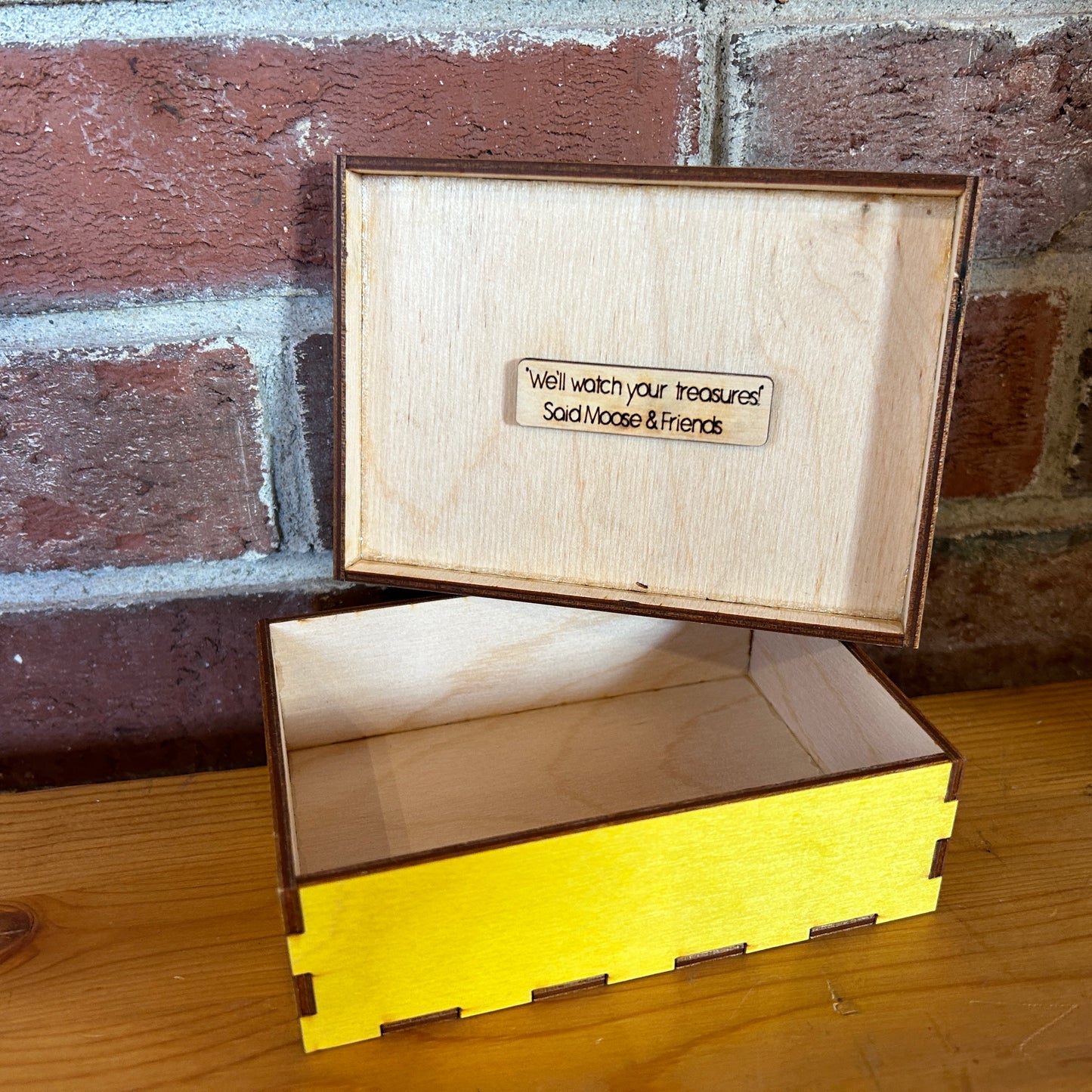 "We'll watch your treasures!" Moose and Friends Treasure Box