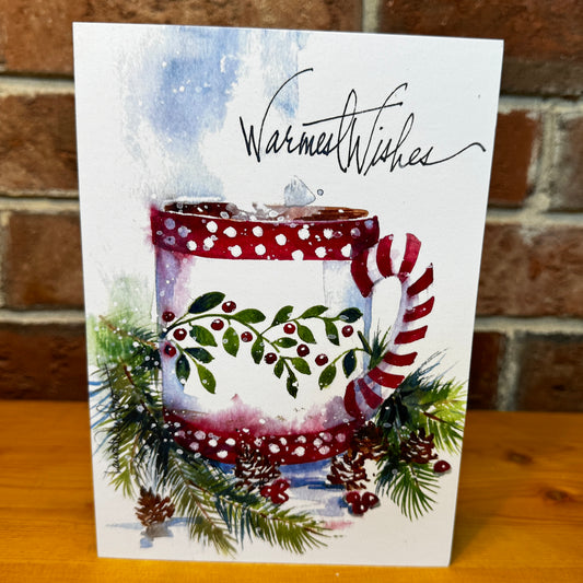 Warmest Wishes greeting card with envelope