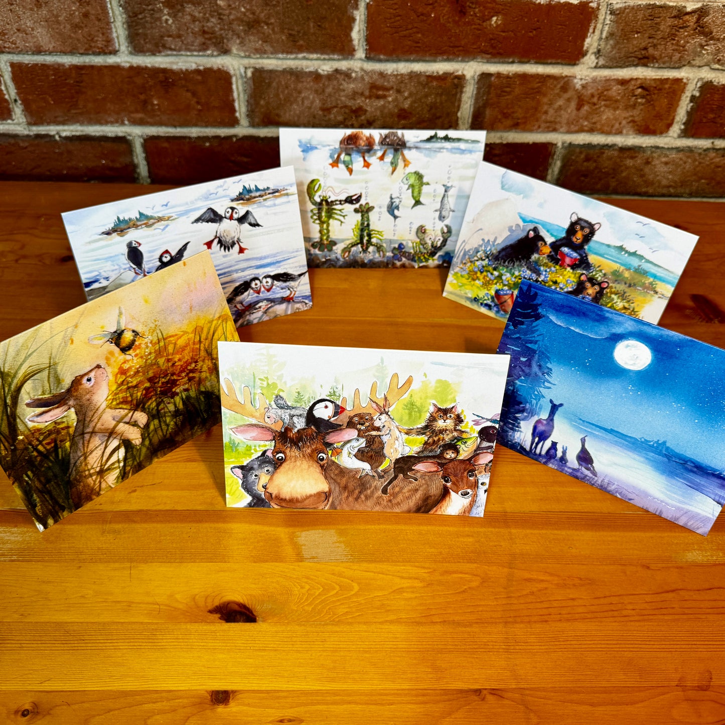 The Bestsellers: Set of 6 Greeting Cards with Envelopes, Illustrations by Laura Winslow from the books