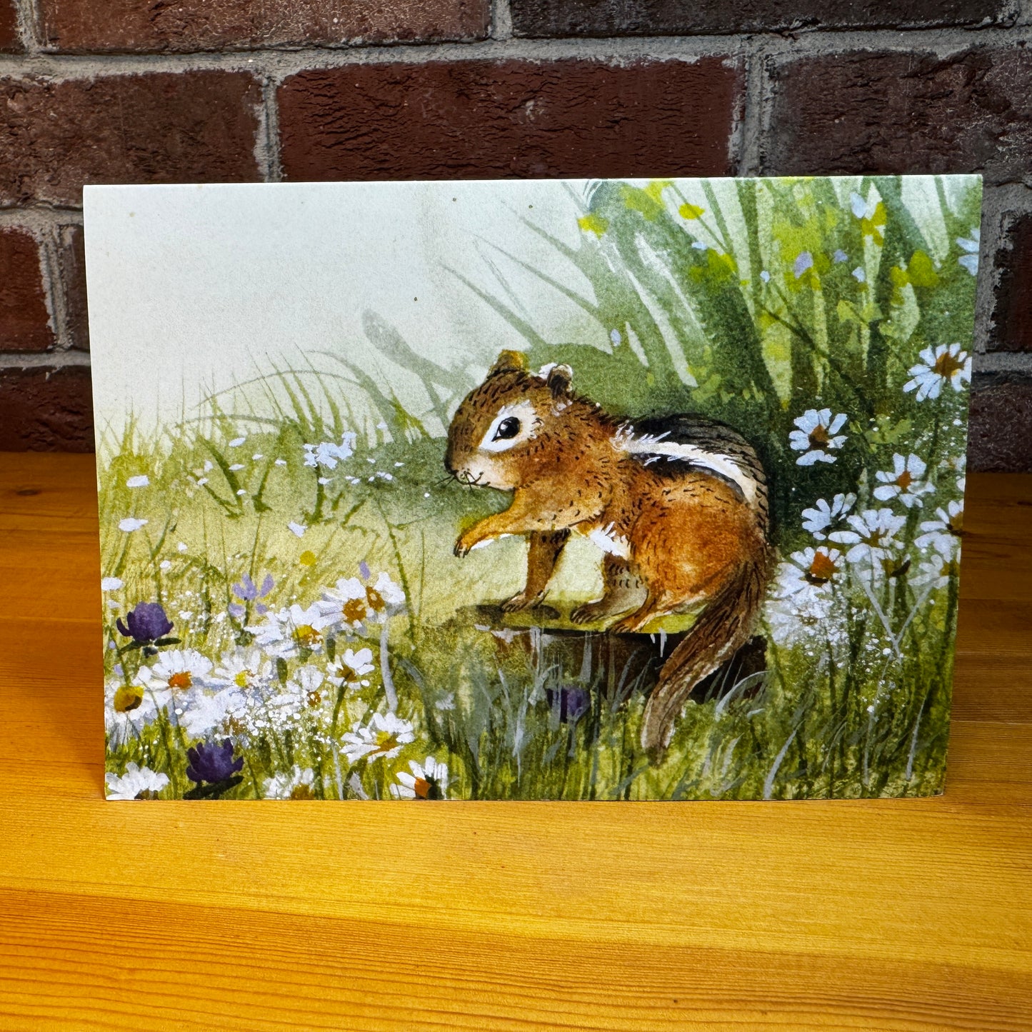 Sweet little Eastern Chipmunk - Greeting Card with Envelope - Illustration from Hop Onward Rabbit Rabbit book