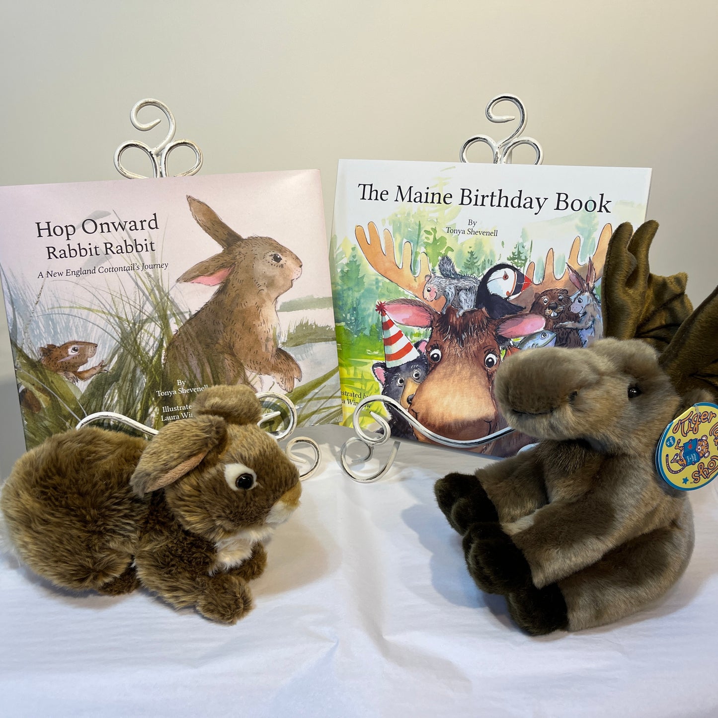 The new book and bunny (cottontail) bundle! Hop Onward Rabbit Rabbit: A New England Cottontail's Journey