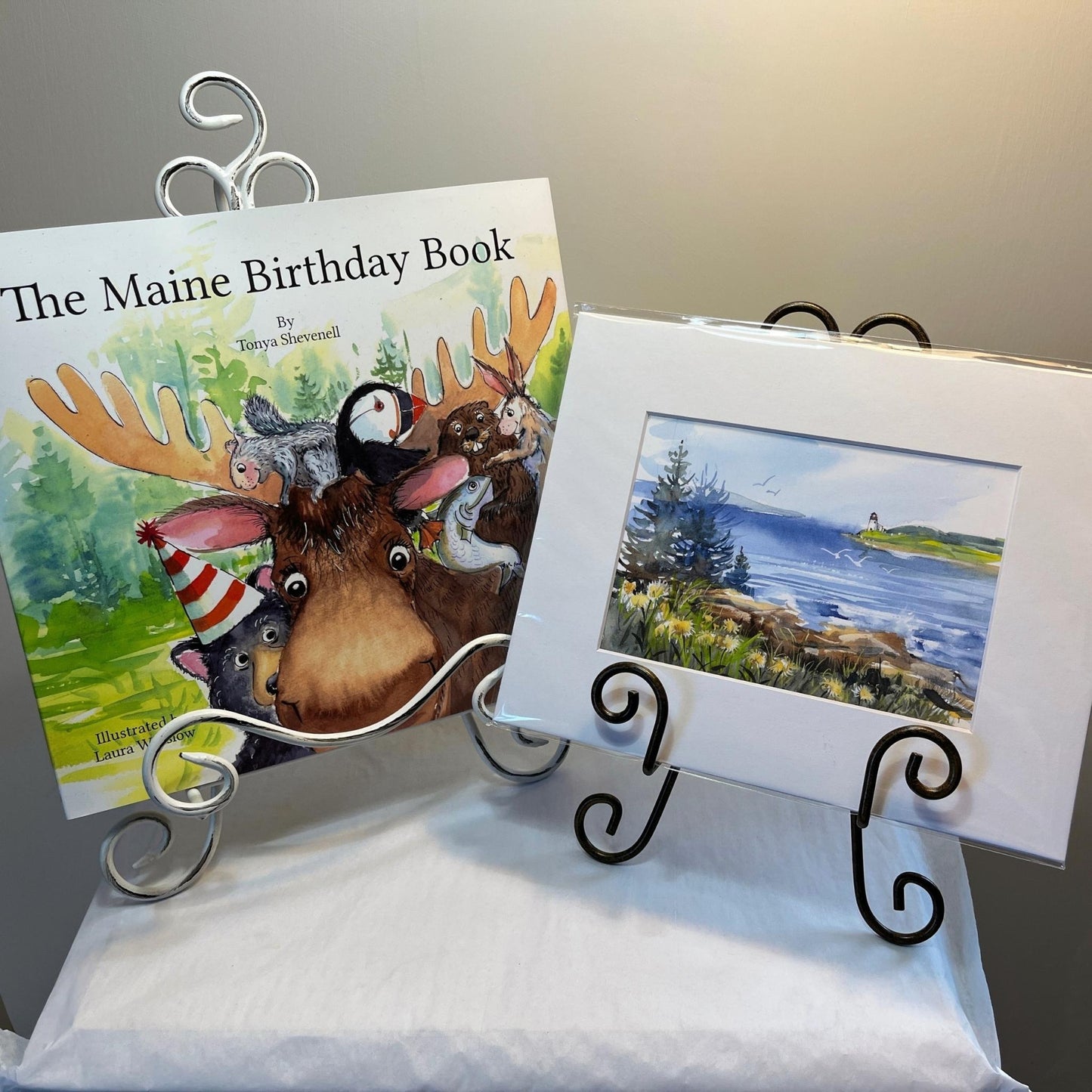Maine Birthday Book and Maine seascape art print