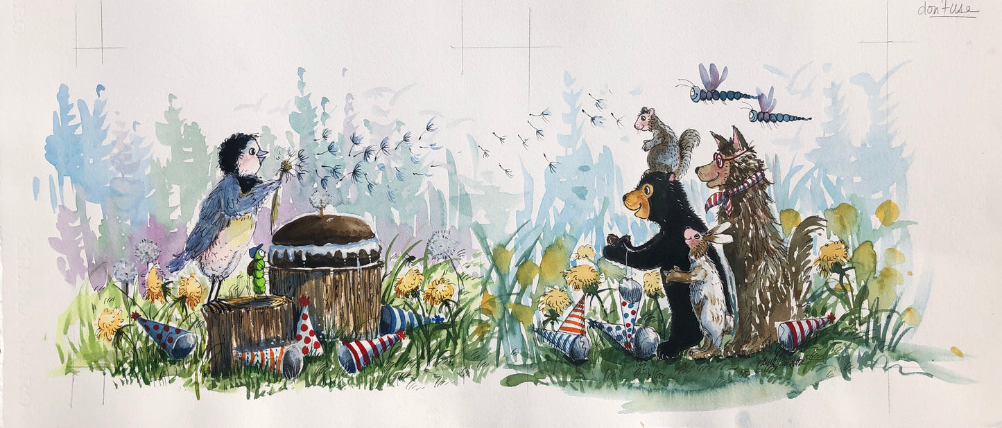 Whoopie Pie Wishes - Original Watercolor Painting by Laura Winslow from the making of The Maine Birthday Book