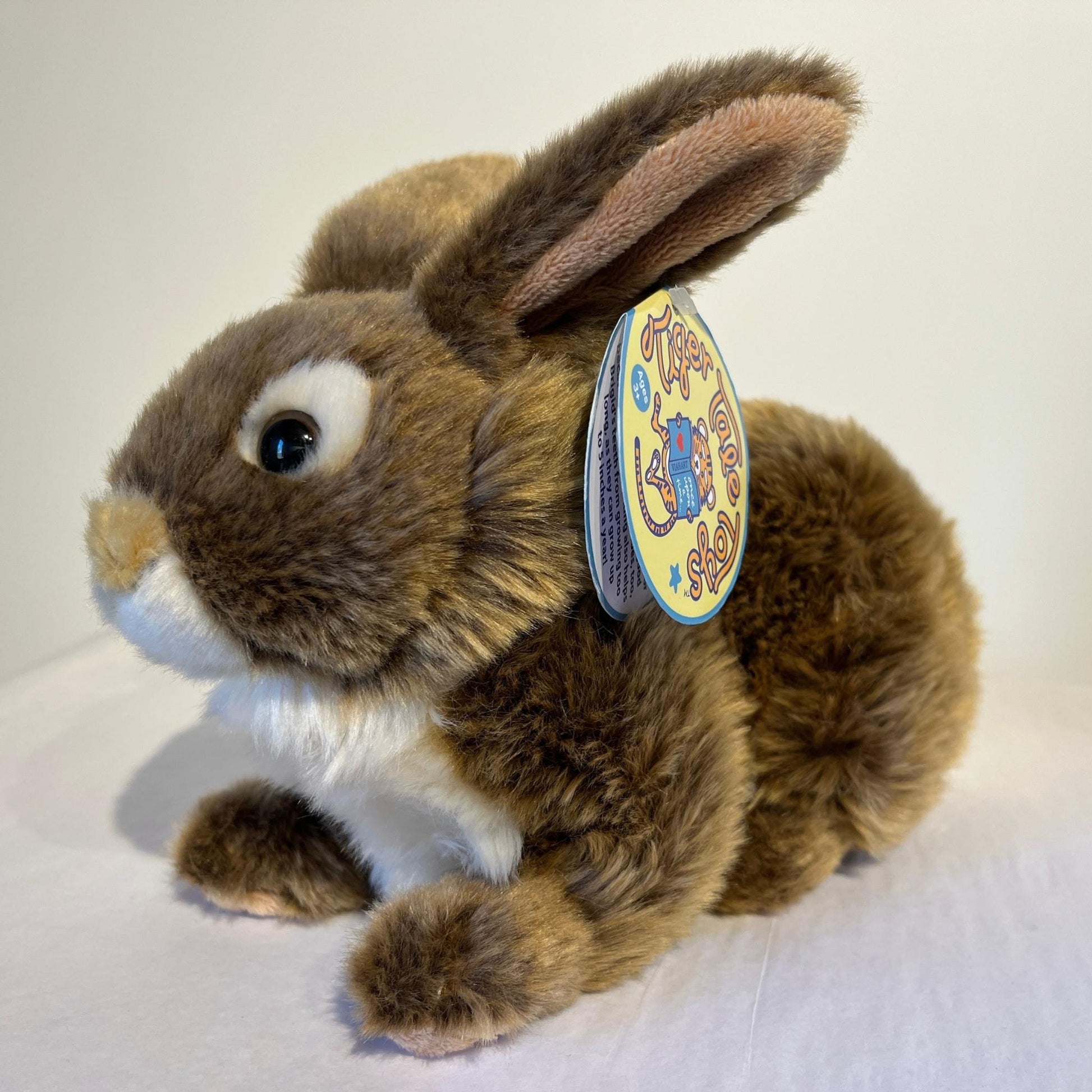 stuffed cottontail rabbit left side view