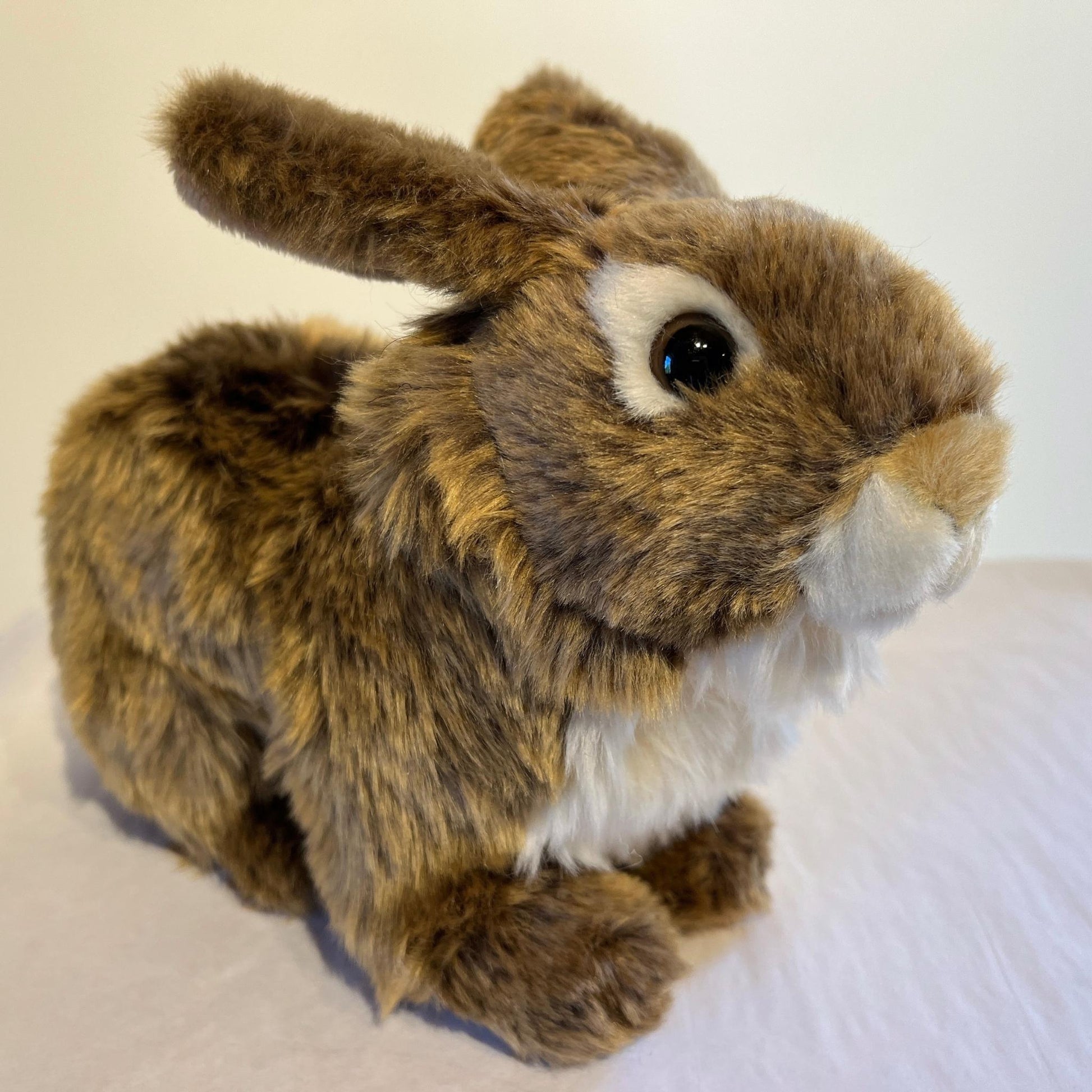 cute stuffed cottontail rabbit right side view