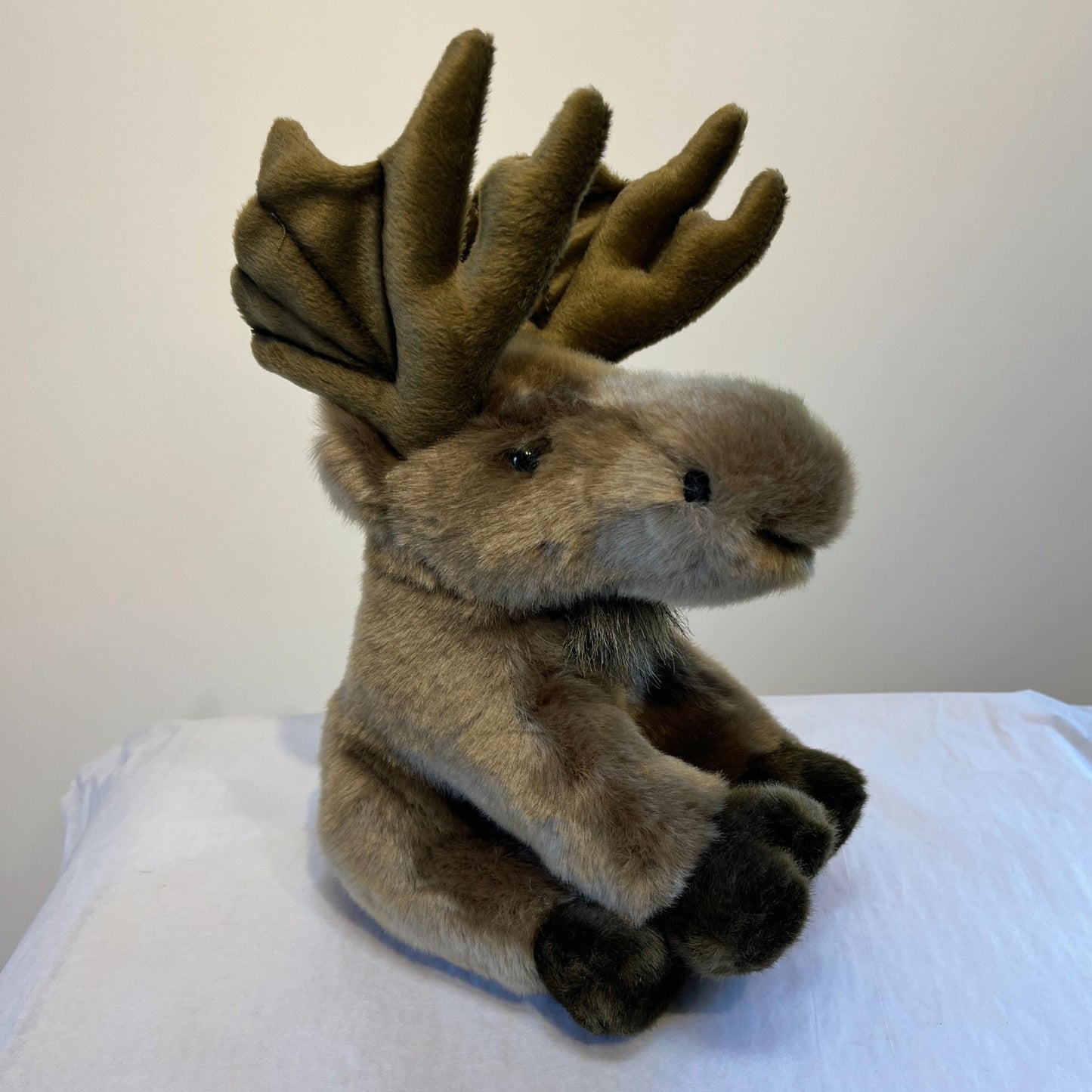 cute stuffed moose right side view