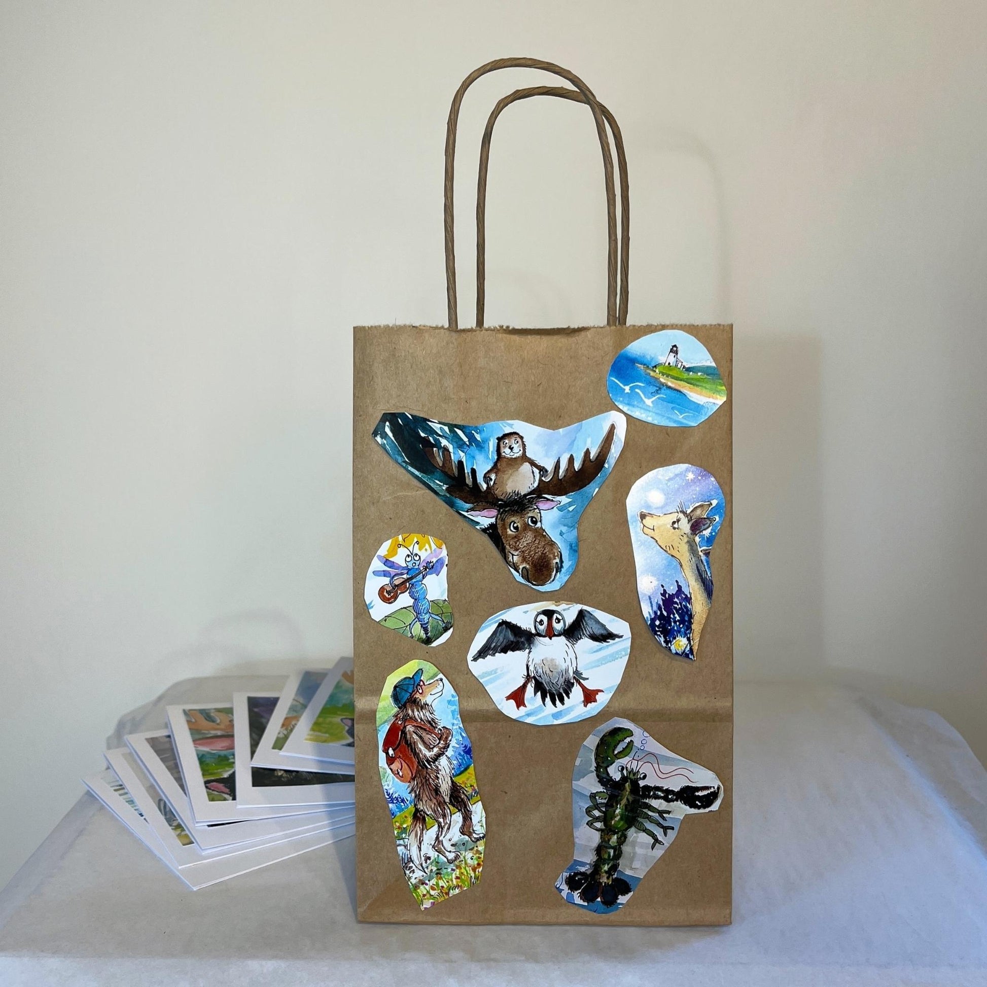 surprise bag of 7 photo note cards and envelopes