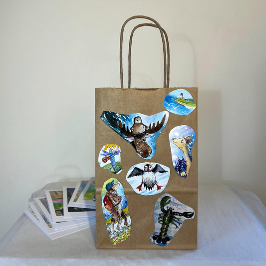 surprise bag of 7 photo note cards and envelopes